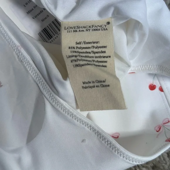 LoveShackFancy Veranda Mina One Piece | Cherry Bow Print | Dustbag | NWT | S - Picture 14 of 15